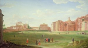 A View of the Baths of Diocletian by Hendrik van Lint